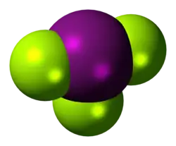 Iodine trifluoride molecule