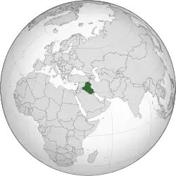 Location of Iraq