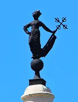 Depiction of Isabel de Bobadilla,La Giradilla on the watchtower of the Castillo de la Real Fuerza, Cuba