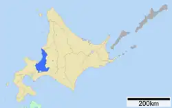 Location of Ishikari Subprefecture