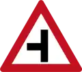 Side road on the left ahead