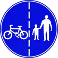 Segregated pedestrian and cycle path
