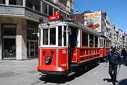 Classic tram in Istanbul