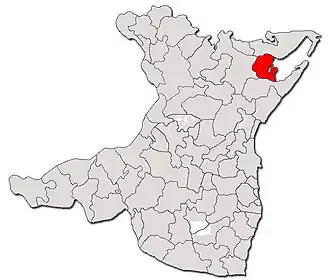 Location in Constanța County