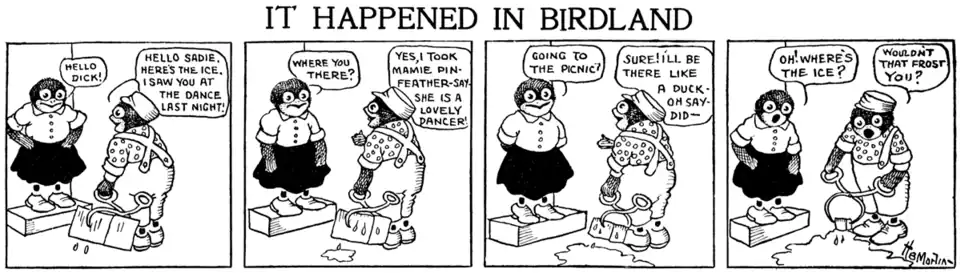 Cartoon -- early 20th century comic strip featuring anthropomorphic birds