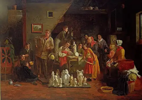 Italian Image Makers at a Roadside Alehouse by James Collinson