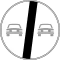 End of no overtaking (formerly used )