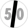 End of maximum speed (formerly used )