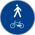 Combined pedestrian and bicycle path