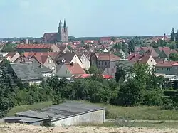 St Nikolai church towering over the old city