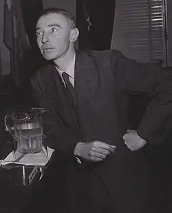Oppenheimer seated