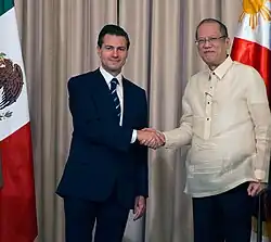 Mexican President Enrique Peña Nieto meeting with President Benigno Aquino III in Manila, November 17, 2015