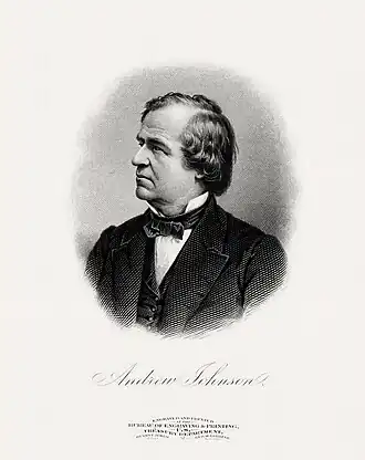 JOHNSON, Andrew-President (BEP engraved portrait)