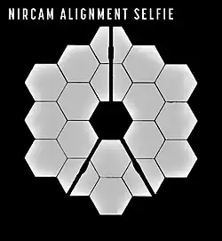 A "selfie" taken by the NIRCam during the alignment process