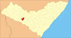 Location of Jacaré dos Homens in Alagoas