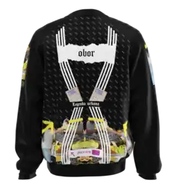 Black bomber jacket from the Veranda Mall clothing line.