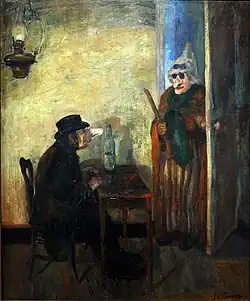 Scandalized Mask (1883), oil on canvas, 135 × 112&nbsp;cm, Royal Museums of Fine Arts of Belgium, Brussels