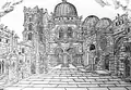 Church of the Holy Sepulchre in Jerusalem, ca 1606 for book Putování