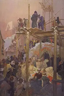 Mucha's The Slav Epic cycle No.7: Milíč of Kroměříž (1916)