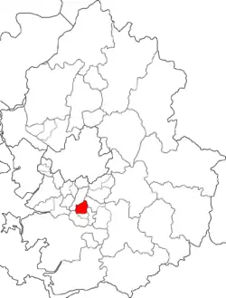 Map of Gyeonggi highlighting Jangan District.