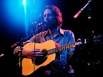 Jason Boesel playing a solo set in Los Angeles