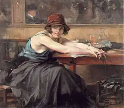 In the Cafe, c. 1900