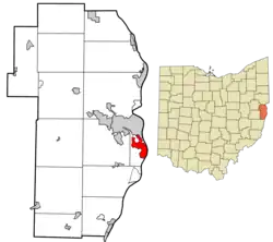 Location of Mingo Junction in Jefferson County, Ohio