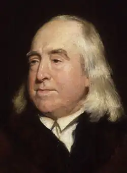 Oil painting of a man with long gray hair in a formal attire