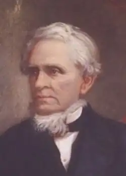 John Adams Dix sporting a neckbeard, a style of facial hair common in the 1800s, named for the complete absence of a mustache.