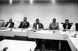 Hon. John Nelson-Williams (seated third from left) in 1961
