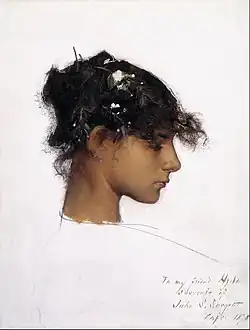 Rosina Ferrara (1861–1934), an Italian girl from Capri, who became the favorite muse of John Singer Sargent