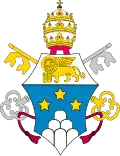 A six-arched hill symbol on Pope John Paul I coat of arms. Fairly common in other coats of arms in Italy.