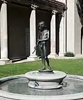 The sculpture and fountain after the 2015 restoration