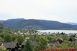 View of the town of Jørpeland