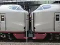 Sunrise Izumo and Sunrise Seto units being uncoupled at Okayama Station, March 2013