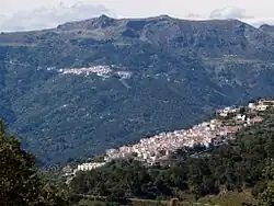 Jubrique (foreground) and Algatocín (background)