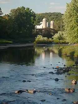Looking upstream from the Highway 73 bridge