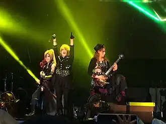 Jupiter performing in 2015. From left to right: Teru, Zin, Hizaki