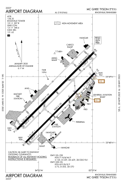 FAA airport diagram as of May 2023