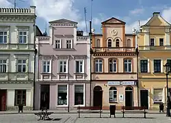 Old townhouses at the Bytom Odrzański market square