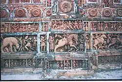 Terracotta designs outside the Kantajew Temple, Dinajpur, Bangladesh