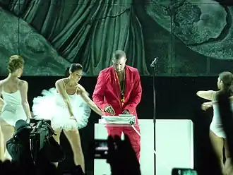 West on a drum machine