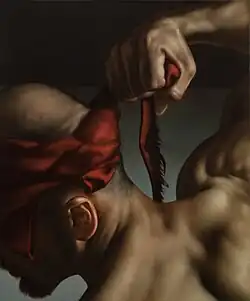 Self-tied II (2016), oil on canvas, 70 x 55&nbsp;cm