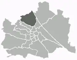 Location of the district within Vienna