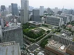 Kantei viewed from the Kasumigaseki Building in 2010