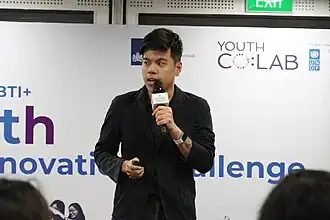 Keb Cuevas speaks at a UNDP event in Bangkok