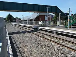 Platform of the new station, looking south