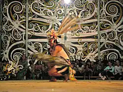 Colourful wall art by the Kenyah people