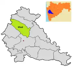 Location of Khed in Pune district
