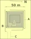 Layout drawing of a tomb